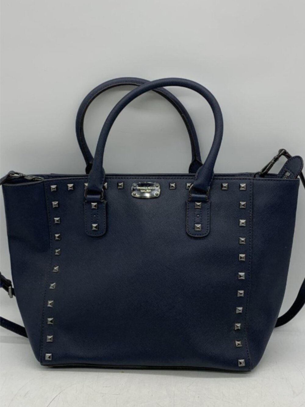 Michael Kors Studded Dark Blue Crossbody Bag